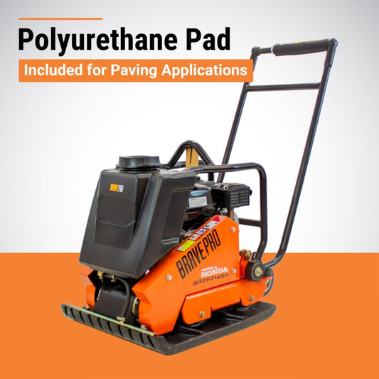 Brave Forward Plate Compactor 20 In Rubber Mat Tank And Wheel Kit Honda Gx160