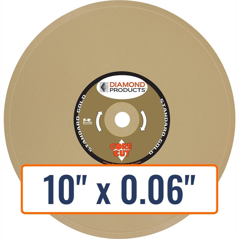 Diamond Products 10" x 0.06" Wet Tile Blade for Granite, Marble, Glass, Porcelain, Hard Tiles