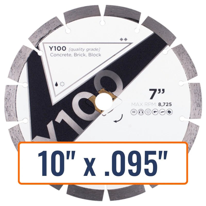 Diamond Vantage 10" x .095" General Purpose Diamond Saw Blade with 7/8" and 5/8" Arbor Sizes