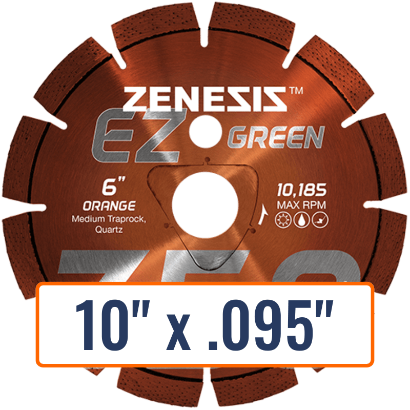 Diamond Vantage 10" Green Concrete Diamond Saw Blade with 7/8" Arbor Size