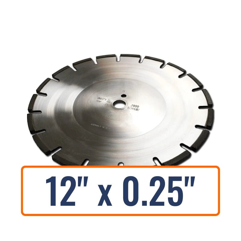 Diamond Products 12" x 0.25" Premium Black Traffic Loop Blade for Asphalt and Concrete