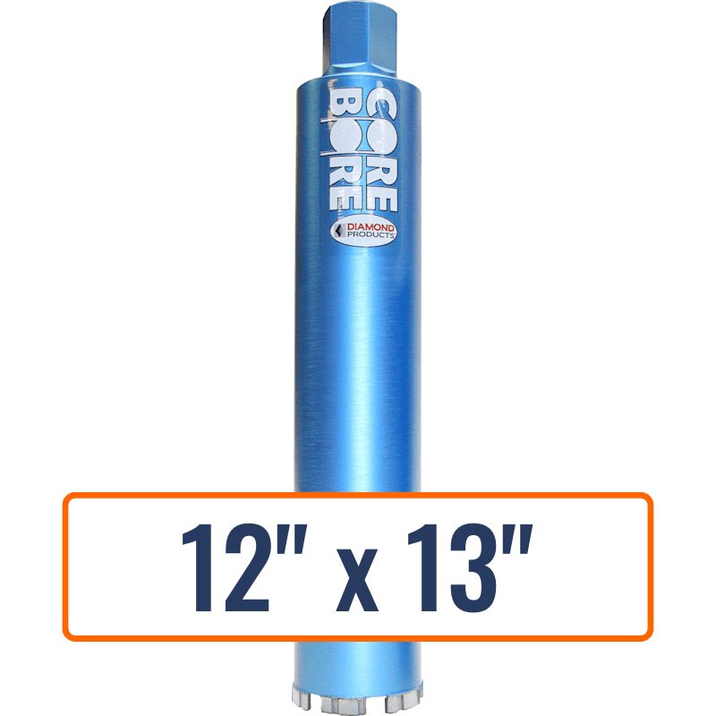 Diamond Products 12" x 13" Wet Turbo Core Drill Bit with 1-1/4"-7 Hub Size