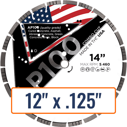 Diamond Vantage 12" x .125" All Purpose Diamond Saw Blade with 20mm Arbor