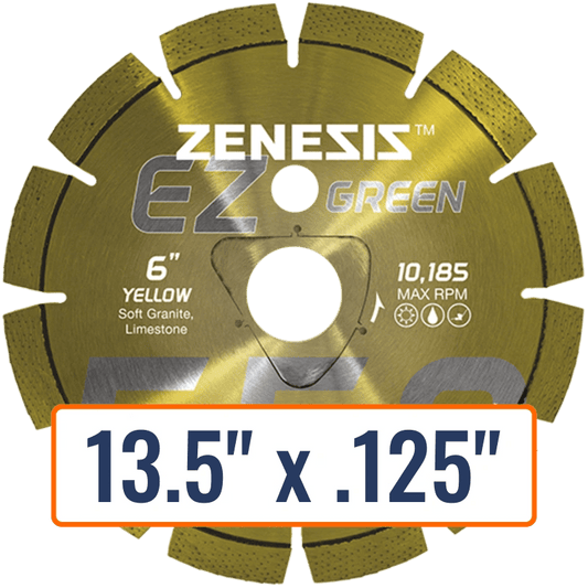 Diamond Vantage 13.5" x .125" Green Concrete Diamond Saw Blade with 1" Arbor Size and Soff-Cut Triangle