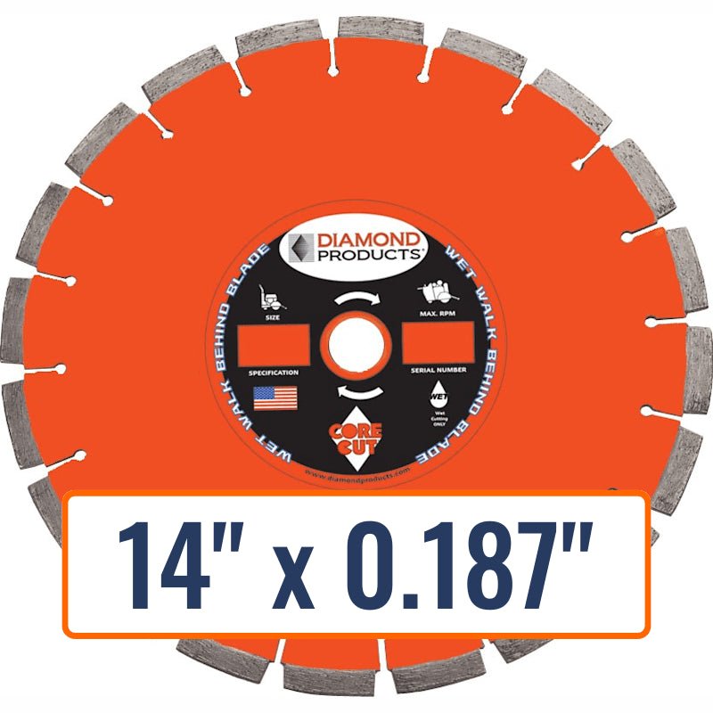Diamond Products 14" x 0.187" Joint Widening Diamond Saw Blade with 1" Arbor