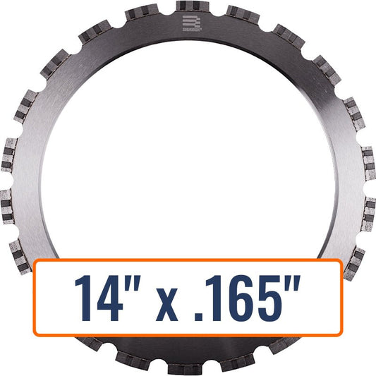 Diamond Vantage ZENESIS™ 14" x .165" Ring Saw Blade with DRIVE arbor - 1416RZX4-1