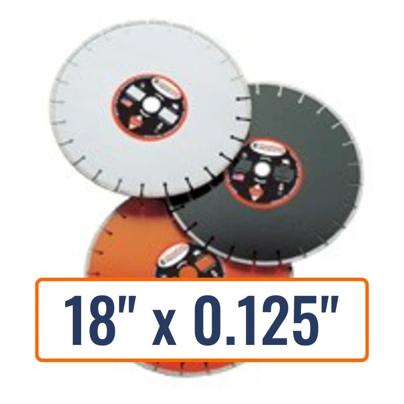 Diamond Products 18" x 0.125" refractory diamond saw blade with 1" arbor size