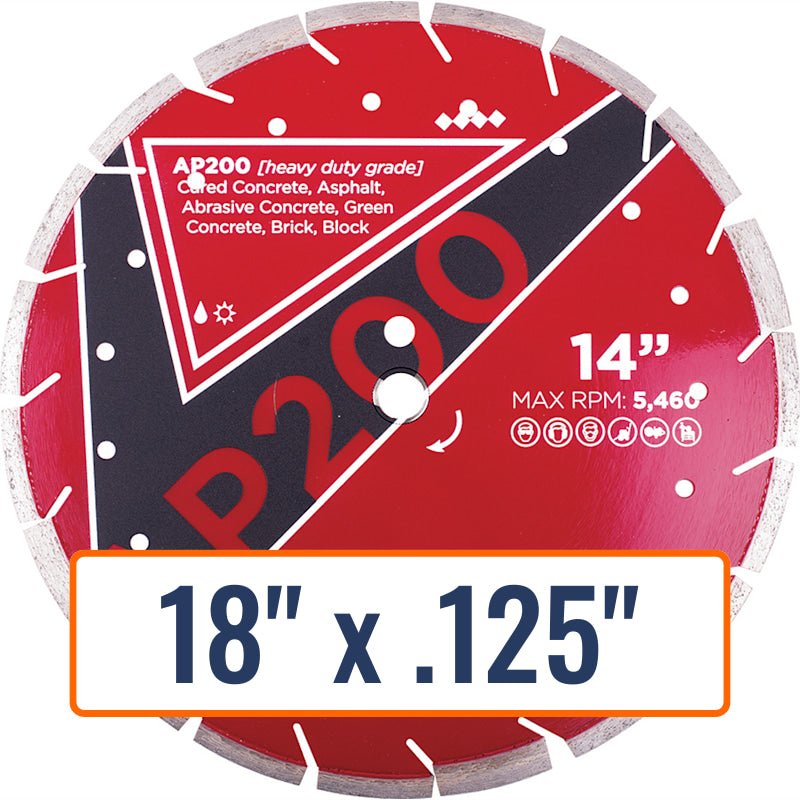 Diamond Vantage 18" All Purpose Diamond Saw Blade with 1" and 20mm Arbor Sizes