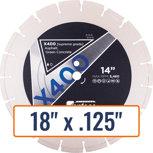 Diamond Vantage 18" Asphalt Diamond Saw Blade, 1" Arbor Size