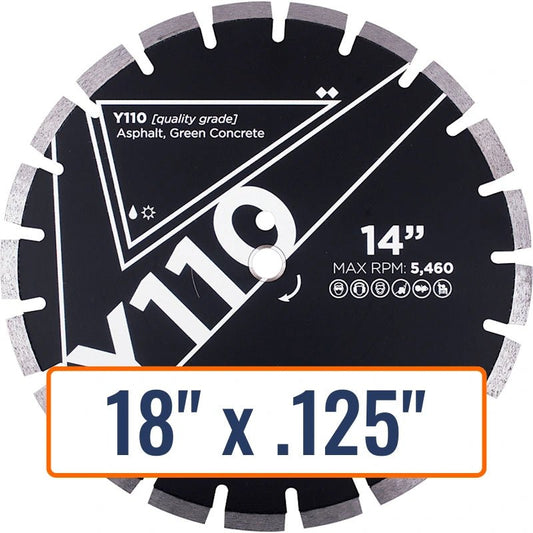 Diamond Vantage 18" x .125" Asphalt Diamond Saw Blade with 1" Arbor Size