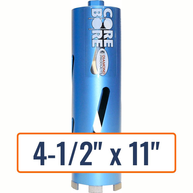 Diamond Products 4-1/2" Dry Hole Saw Core Drill Bit with 5/8"-11 Hub Size
