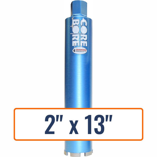 Diamond Products 2" x 13" Wet Segmented Core Drill Bit with 1-1/4"-7 Hub Size