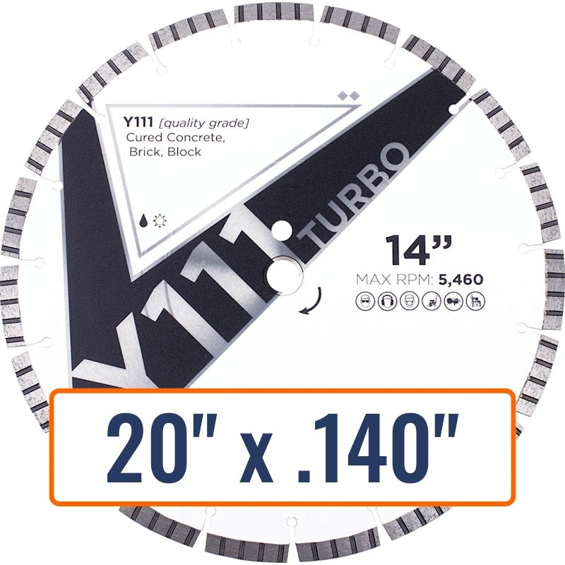 Diamond Vantage 20" x .140" General Purpose Diamond Saw Blade with 1" Arbor Size