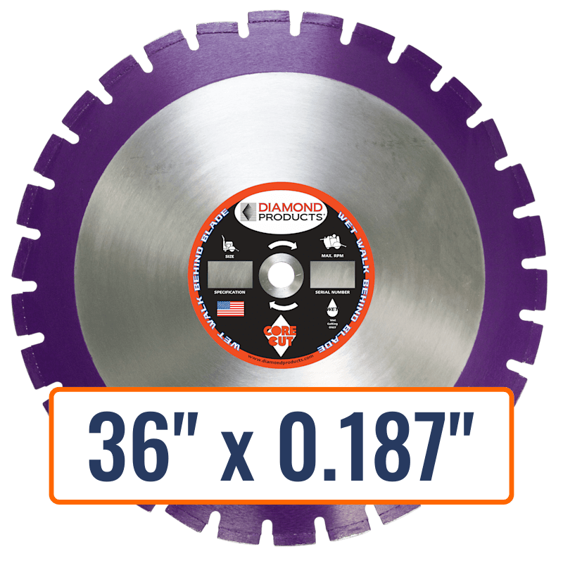 Diamond Products 36" x 0.187" Walk Behind Diamond Saw Blade for Asphalt and Green Concrete