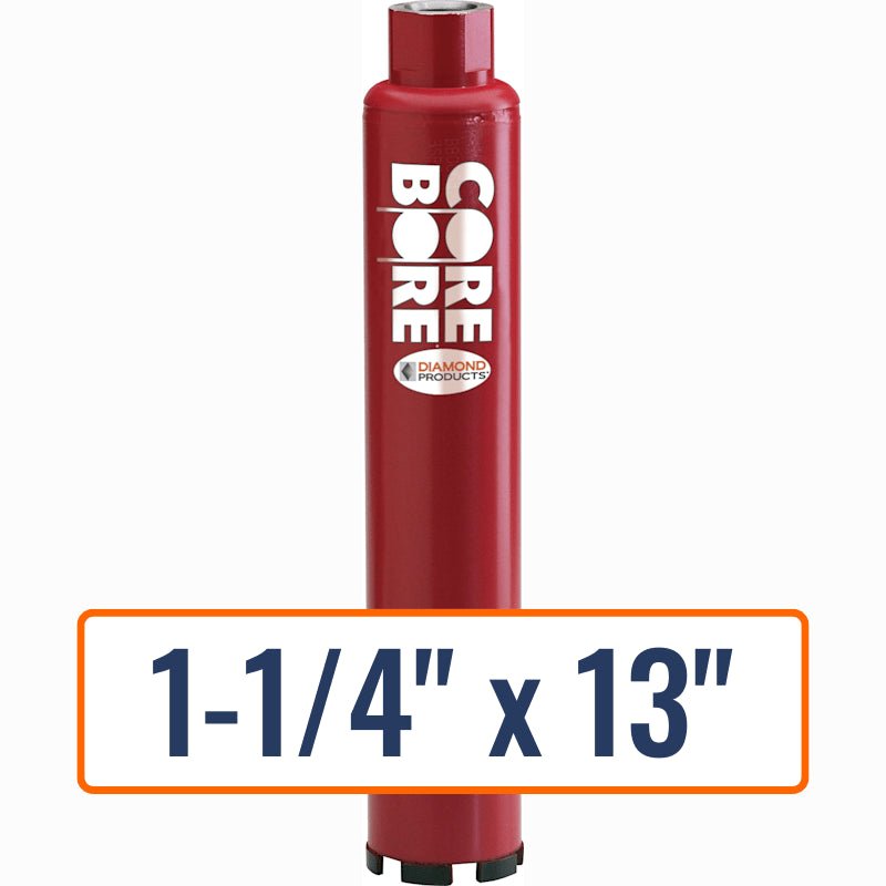Diamond Products 1-1/4" x 13" Wet Professional Core Drill Bit with Open End Hub