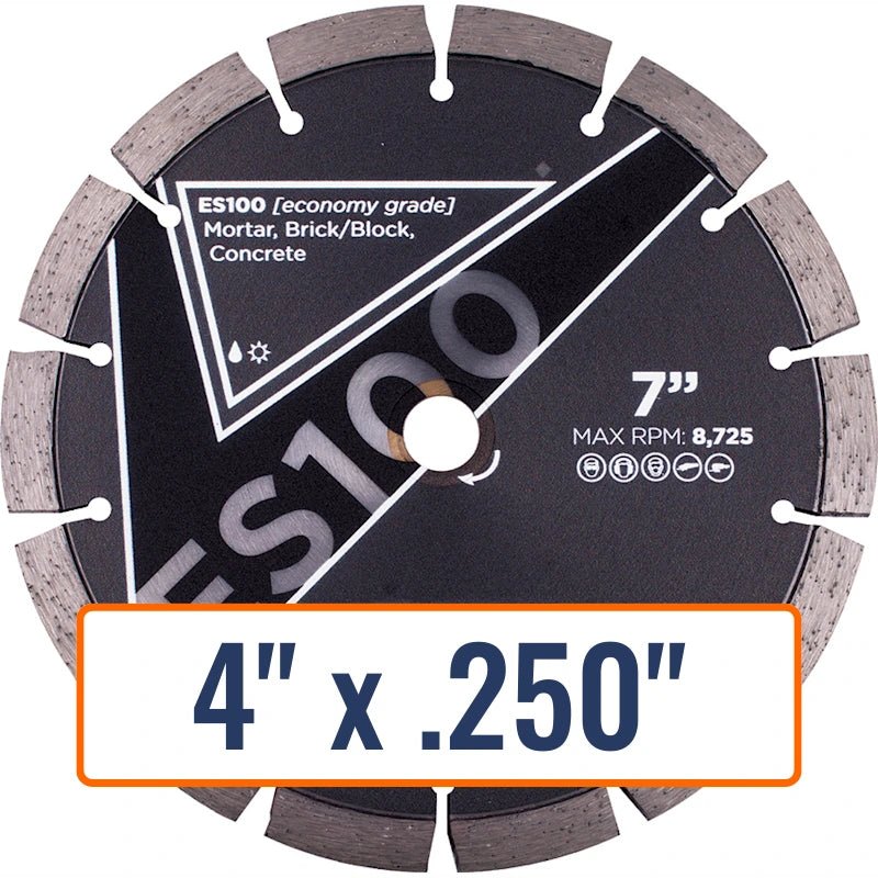 Diamond Vantage Tuck Point Diamond Saw Blade - ES100 - 4" x .250" - 7/8" or 5/8" Arbor