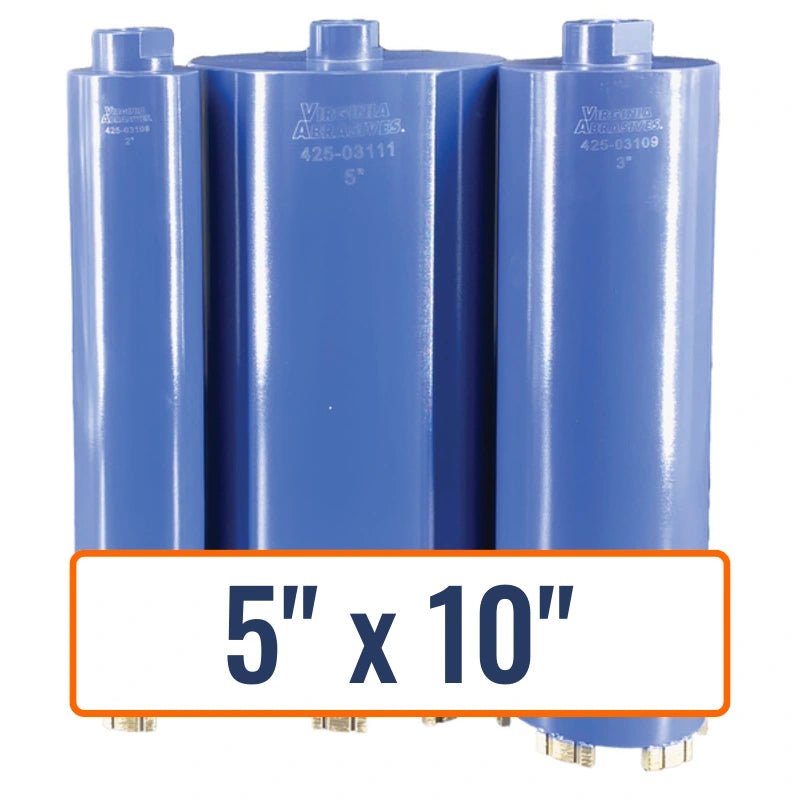Virginia Abrasives 5" x 10" Masonry Core Drill Bit for Brick, Concrete, and Masonry - 5/8"-11 Hub Size