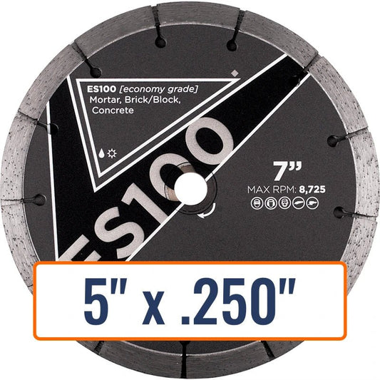 Diamond Vantage 5" x .250" Double Tuck Point Diamond Saw Blade with 7/8" and 5/8" Arbor Sizes
