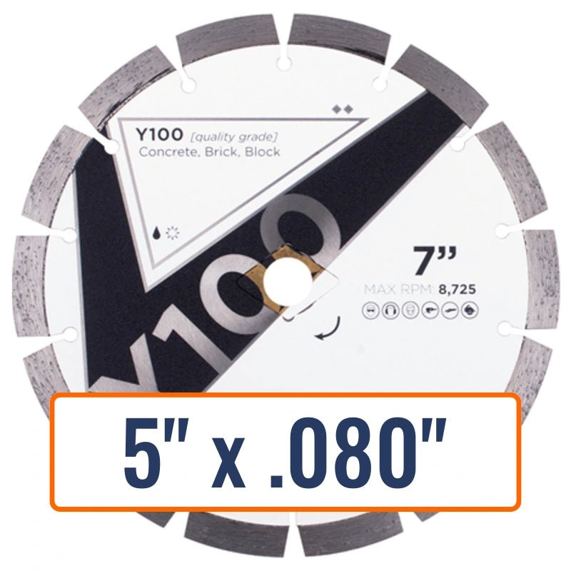 Diamond Vantage 5" x .080" General Purpose Diamond Saw Blade with 7/8" and 5/8" Arbor Sizes