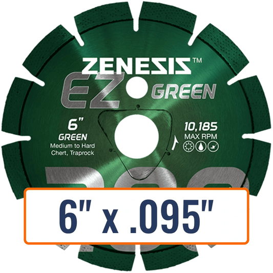 Diamond Vantage Z200 GREEN 6" x .095" Concrete Diamond Blade for Green Concrete, 1" Arbor Size