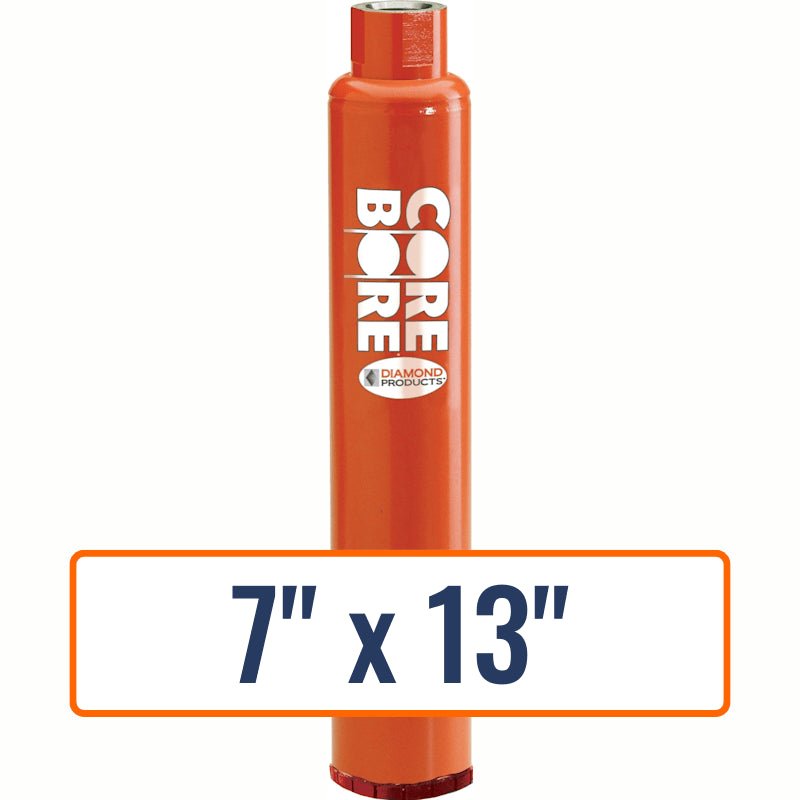 Diamond Products 7" x 13" precast concrete core drill bit with 1-1/4"-7 hub - PCBH7000