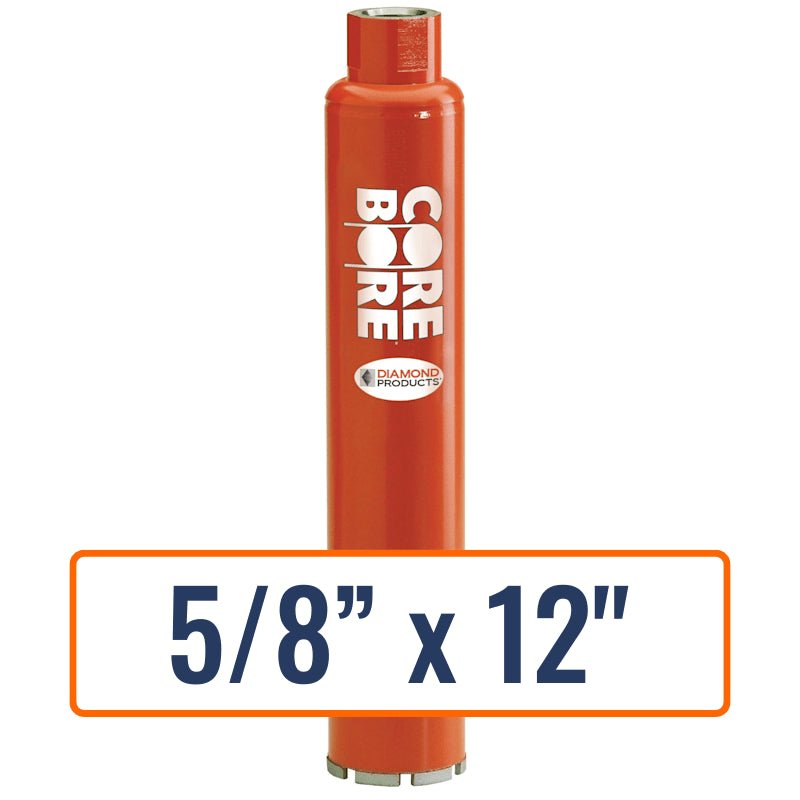 Diamond Products 5/8" x 12" Wet Segmented Core Drill Bit for General Purpose - BH625