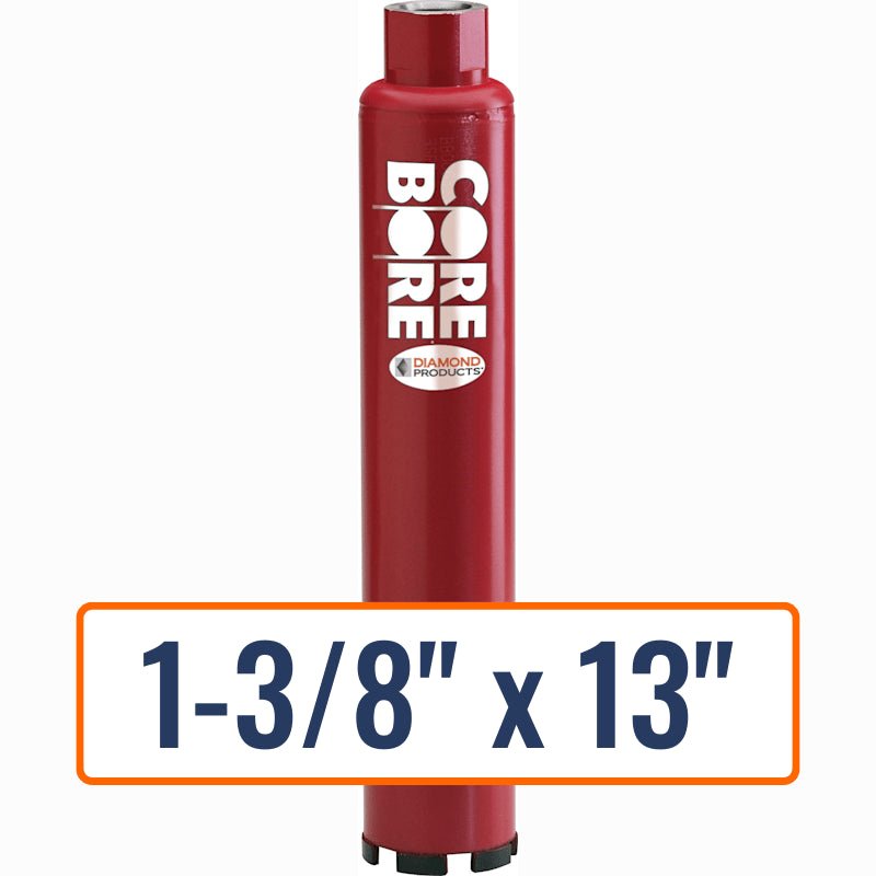 Diamond Products 1-3/8" x 13" Wet Professional Core Drill Bit with 1-1/4"-7 Hub Size