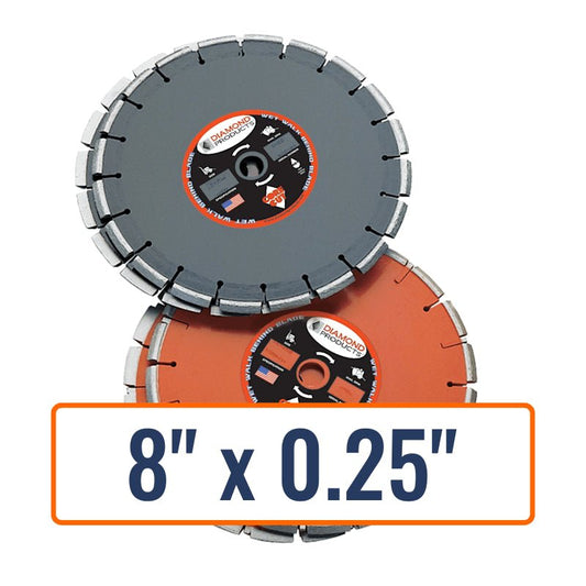 Diamond Products 8" x 0.25" Bevel Blade with 1" Arbor Size
