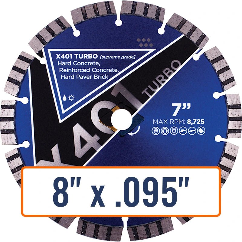 Diamond Vantage 8" x .095" Diamond Saw Blade for Hard Materials