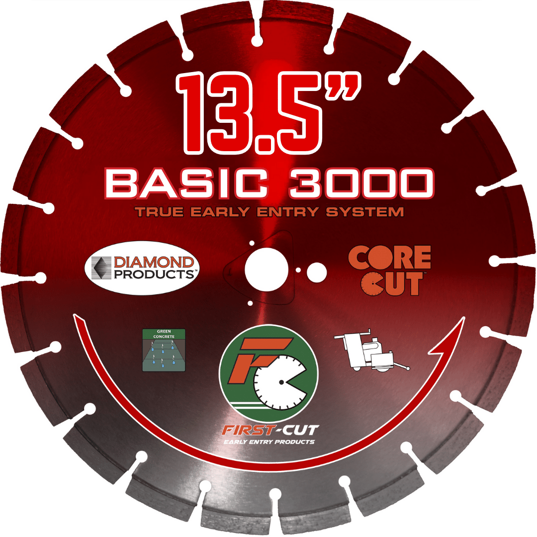 First-Cut, Early Entry Diamond Blade w/ Triangle Knockout - BASIC3000
