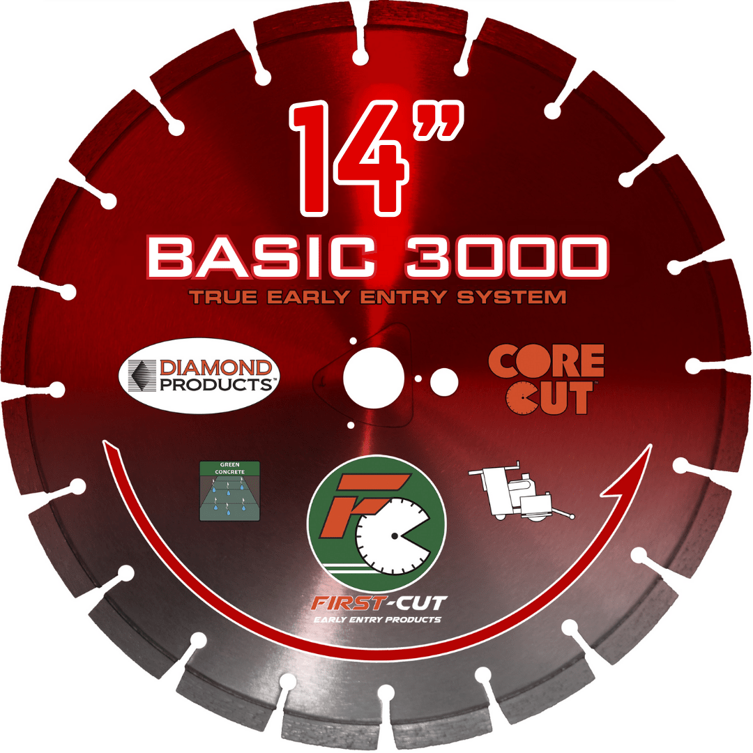 First-Cut, Early Entry Diamond Blade w/ Triangle Knockout - BASIC3000
