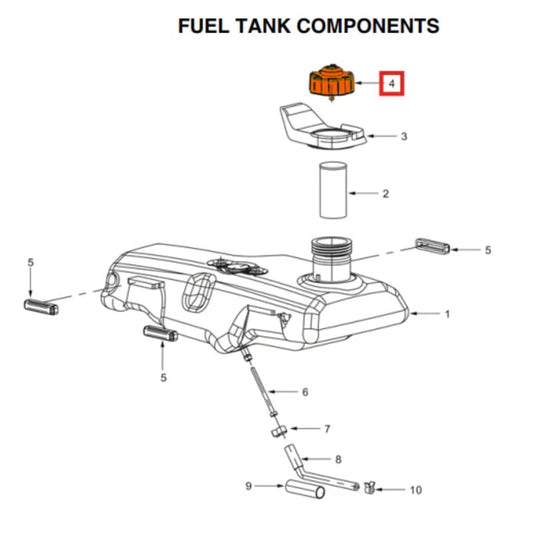 Fuel Cap for 2000 Watt Inverter Generator TG2000i (Part No. 3200.467.C05V.00.01) TG2000i-FC-2