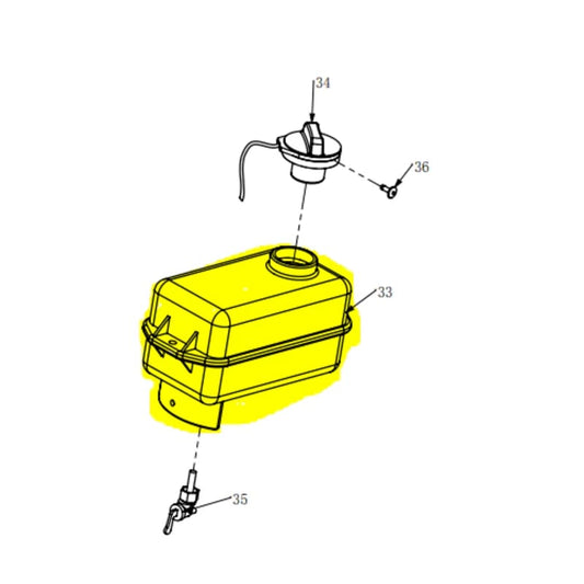 Gas Tank for TR68H Rammer (1101-21001-4) TR68H-GASTNK-2