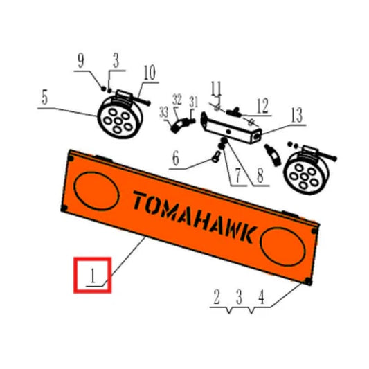 Label Plate Assembly Spare Part for TRT46V 8ft Ride-On Power Trowel TRT46V-LABEL-PLATE-2