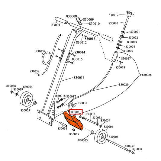 Liftplate (830031) (P033) Spare Part for TSCAR-8H 8" Scarifier Honda TSCAR8H-LIFTPLATE-2