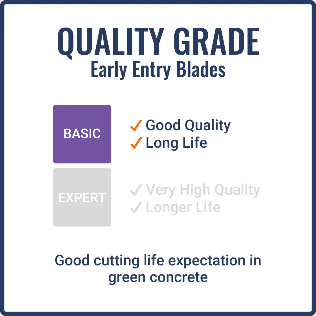 Diamond Blade, Basic1000 Early-Entry W/ Triangle Knockout