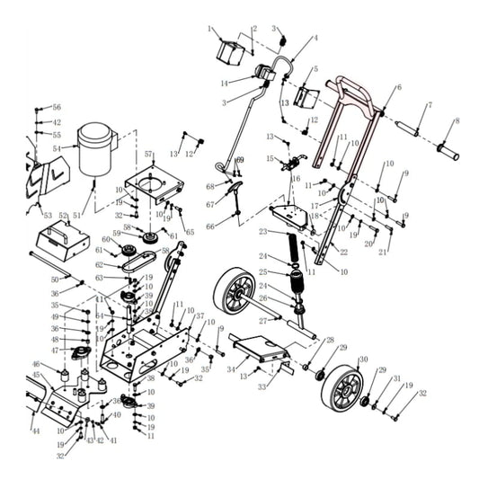 Replacement Handle (P055) Spare Part for TSCP8 8" Electric Floor Scraper TSCP8-HNDL-2