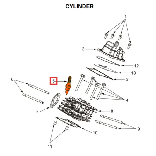 Spark Plug for 2000 Watt Inverter Generator TG2000i (Part No. 2160.148.R001V.00.00) TG2000i-SPARK-2