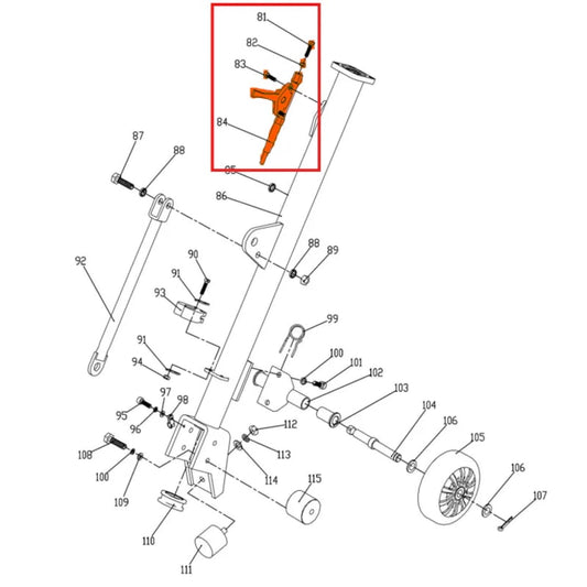 Throttle Cable Assembly Spare Part for TPC170H 6.5HP Honda Reverse Compactor TPC170H-THRTL-2