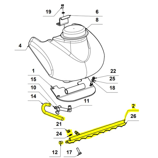 Water System for TPC90H Plate Compactor TPC90H-WS-2