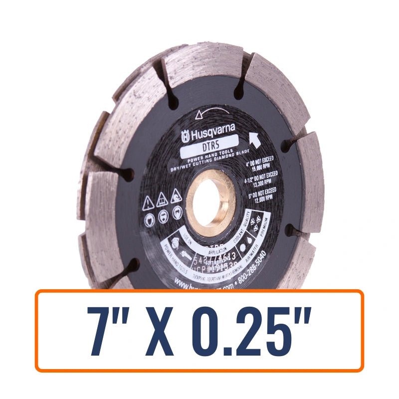 Angle grinder diamond blade, Husqvarna's DTR5, designed for aggressive mortar removal and masonry tasks.
