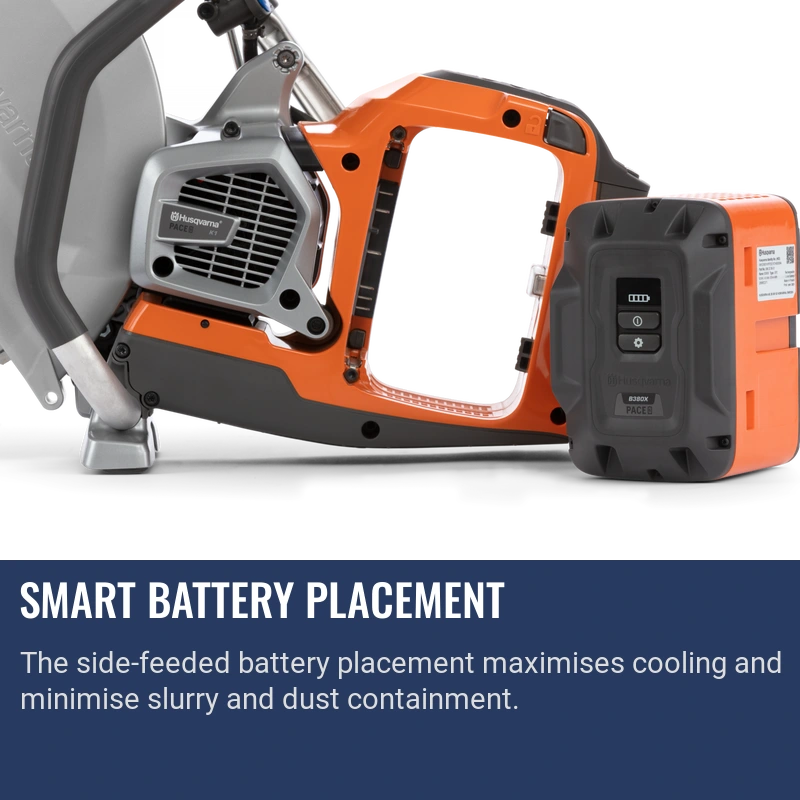 Husqvarna K1 Pace Smart Battery Placement