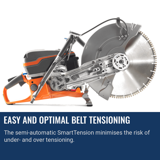 Husqvarna K770 Smart Guard Easy And Optimal Belt Tensioning
