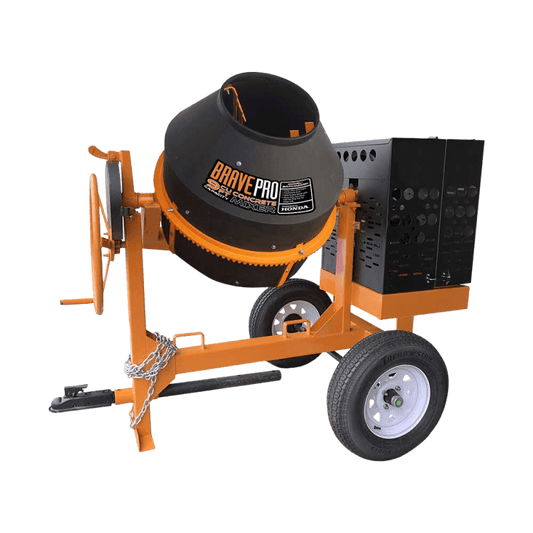 Brave 9 Cu Ft Gasoline Concrete Mixer with Poly Drum and Honda GX270 Engine