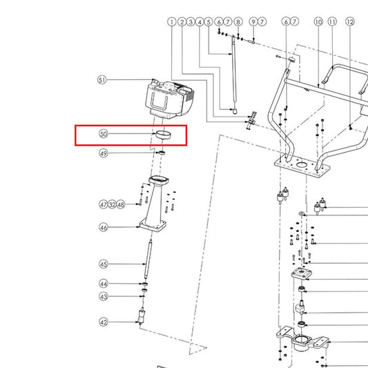 Clutch Head for TVSA-H Honda Concrete Power Screed (Part No. 50)