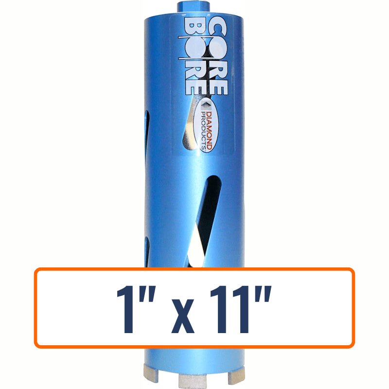 Diamond Products 1" x 11" Star Blue Dry Hole Saw with 5/8"-11 Hub Size