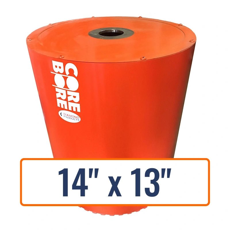 Diamond Products 14" x 13" Large Diameter Core Drill Bit with A-Flange Hub Size