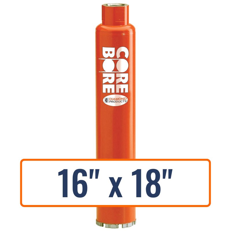 Diamond Products 16" x 18" Wet Turbo Core Drill Bit with 1-1/4"-7 Hub Size