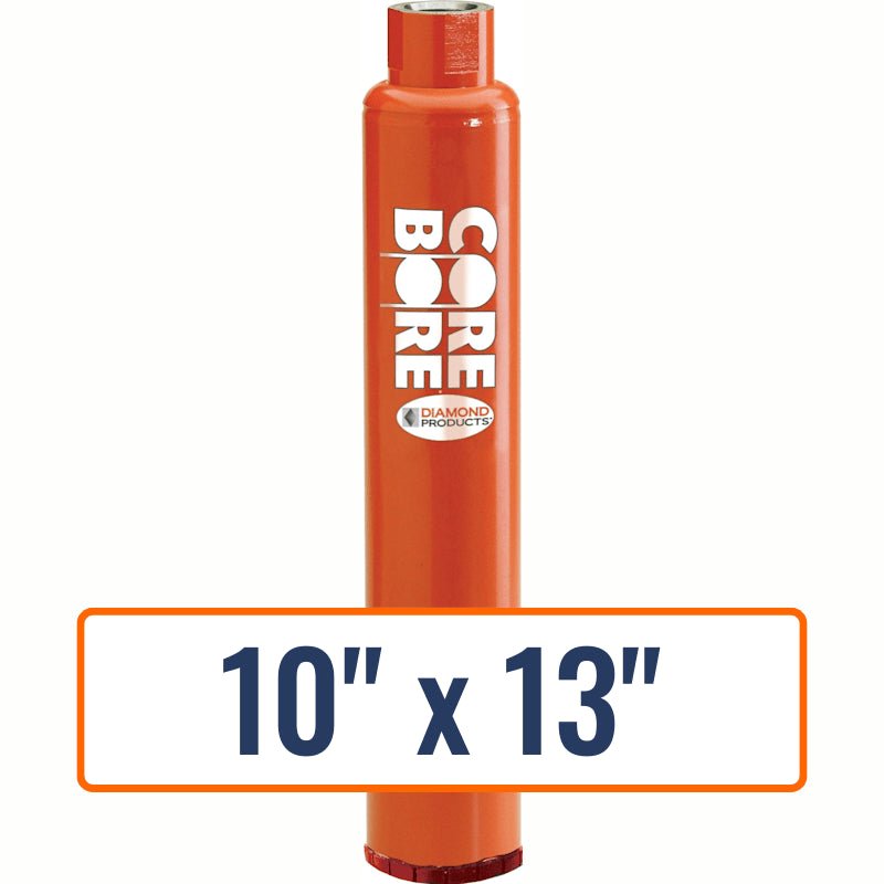 Diamond Products 10" x 13" Precast Concrete Core Drill Bit with 1-1/4"-7 Hub Size