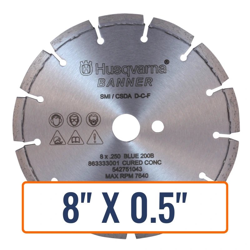 Crack chaser diamond blade from Husqvarna's Banner Line® Crack Saw Series, designed for efficient and durable concrete cutting.
